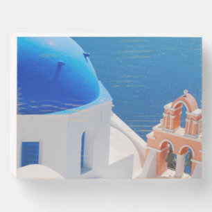 Greek Island Santorini Wooden Box Sign