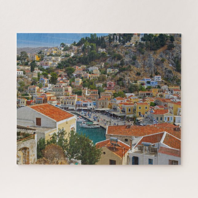 Greek Island Symi View Jigsaw Puzzle (Horizontal)