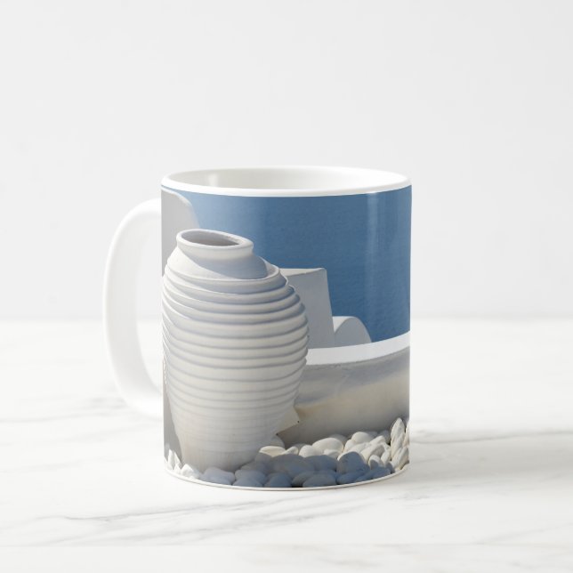 Greek Island Urn Photo Mug (Front Left)