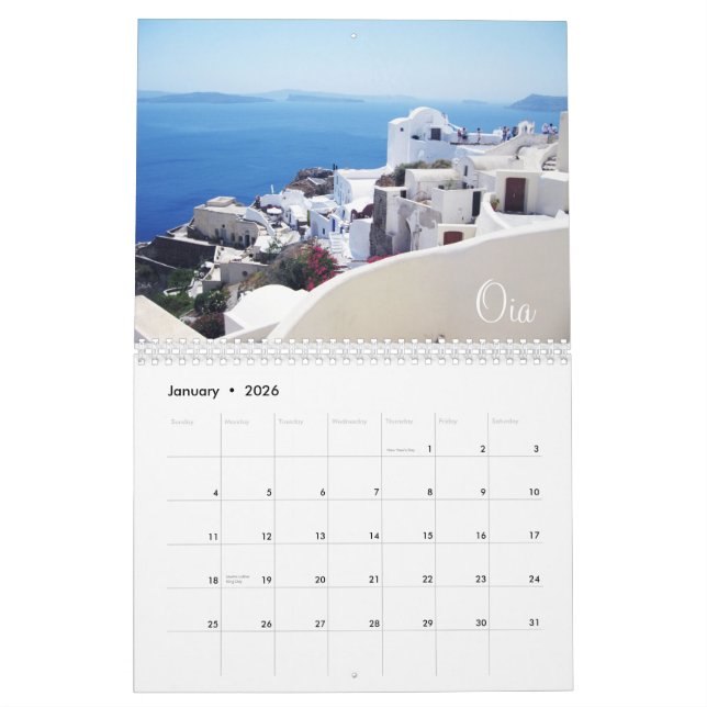 Greek islands  Calendar (Jan 2026)