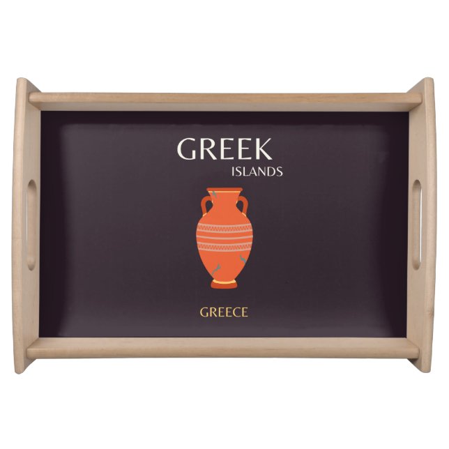 Greek Islands, Greece, Travel, Preppy Serving Tray (Front)