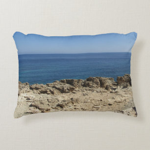 Greek Islands Mediterranean Landscape Accent Pillow