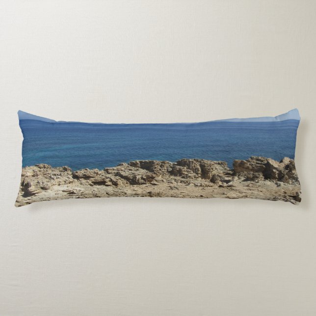 Greek Islands Mediterranean Landscape  Body Pillow (Front)