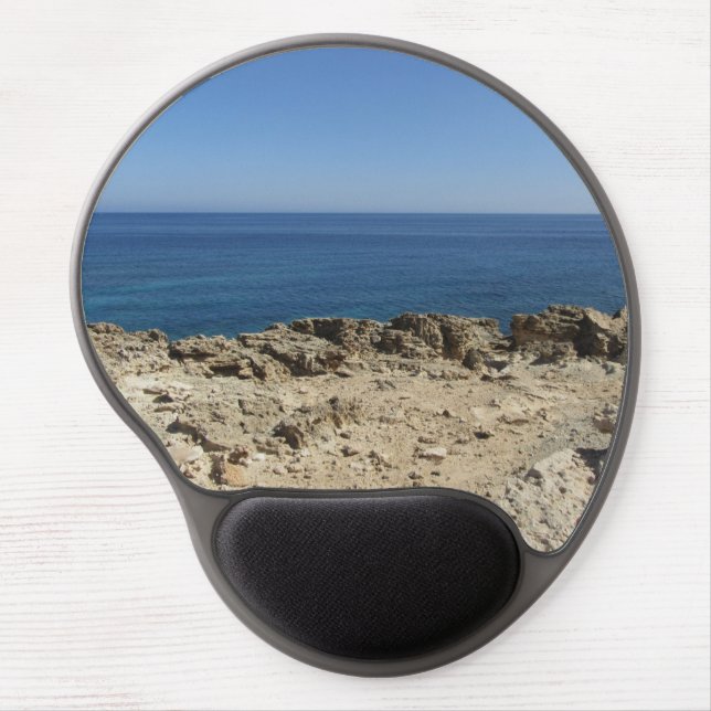 Greek Islands Mediterranean Landscape Gel Mouse Pad (Front)