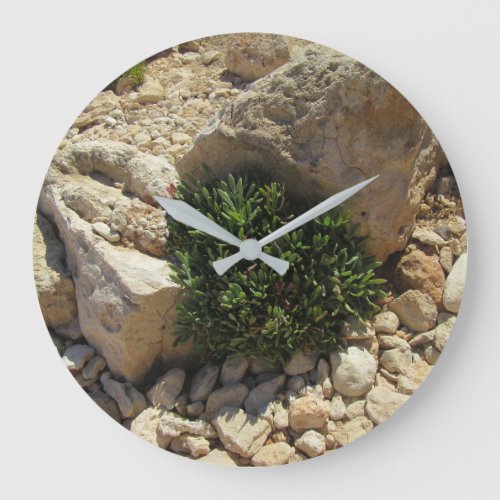 Greek Islands Mediterranean Landscape Greenery  Large Clock