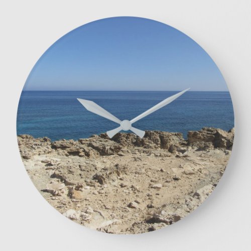 Greek Islands Mediterranean Landscape  Large Clock