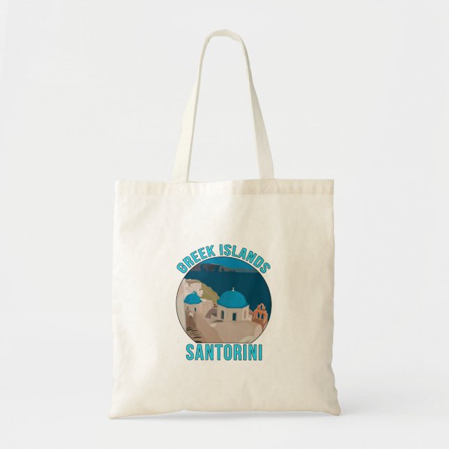 Greek Islands Santorini Tote Bag (Front)