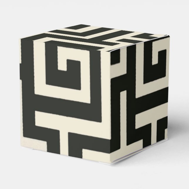 Greek Key Black Favor Boxes (Back Side)