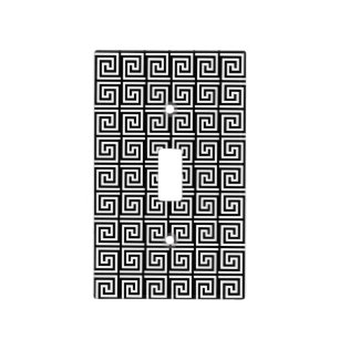 Greek Key Black & White design light switch cover