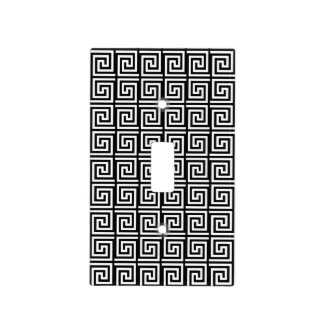 Greek Key Black & White design light switch cover