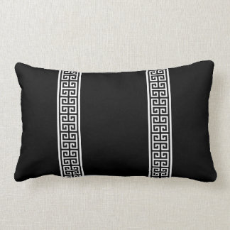 Greek Key Black & White Lumbar Pillow