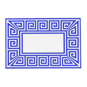Greek Key Blue and White Placemat