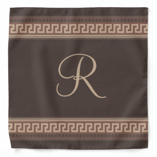 Greek key border bandana