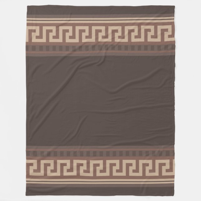 Greek key border fleece blanket (Front)