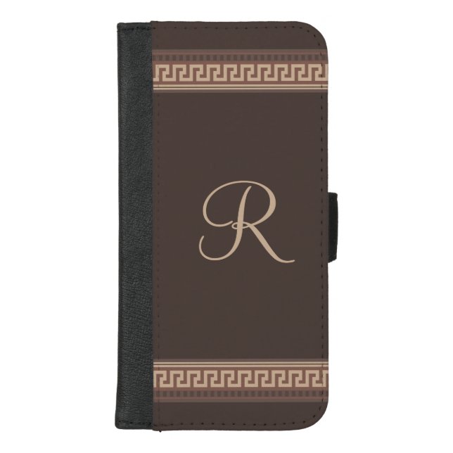 Greek key border iPhone wallet case (Front)