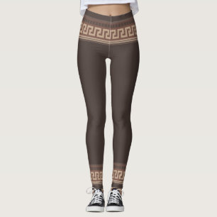 Greek key border leggings