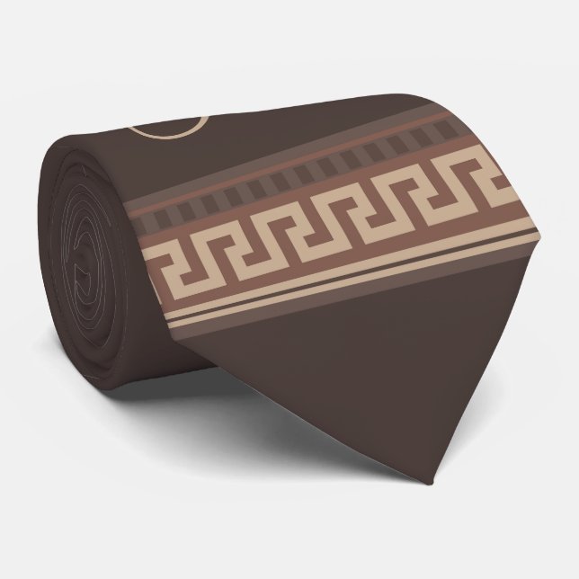 Greek key border neck tie (Rolled)
