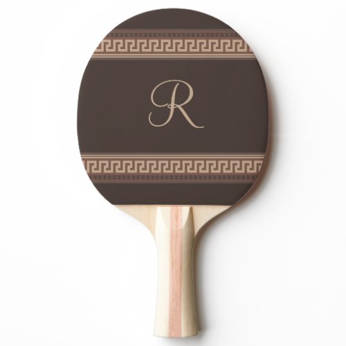 Greek key border ping pong paddle