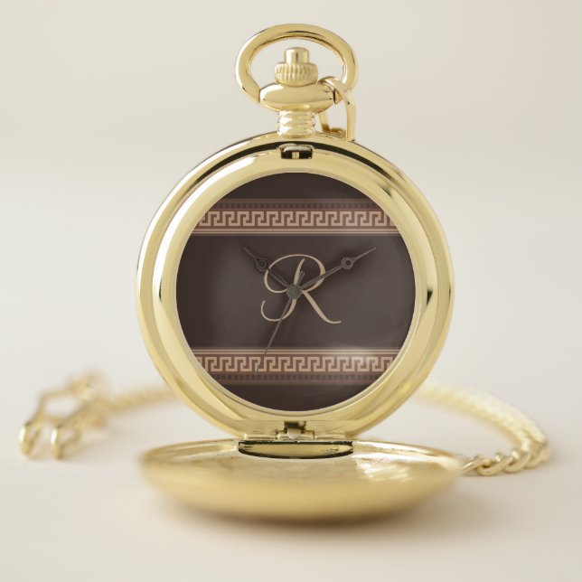 Greek key border pocket watch (Inside)