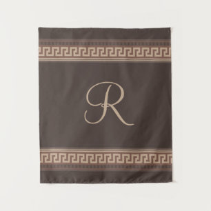 Greek key border tapestry