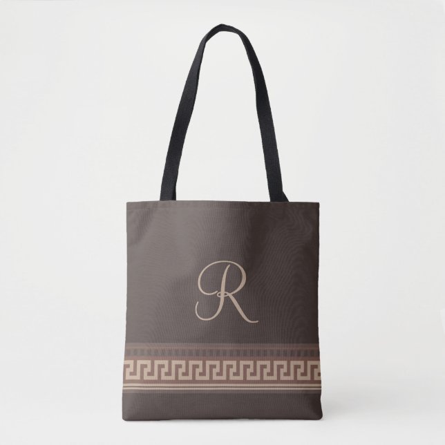 Greek key border tote bag (Front)