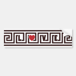 Greek Key Bumper Sticker