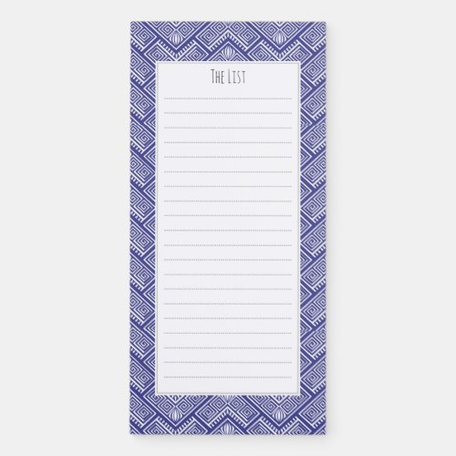 Greek Key Chevron Style Magnetic Notepad