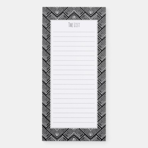 Greek Key Chevron Style Magnetic Notepad