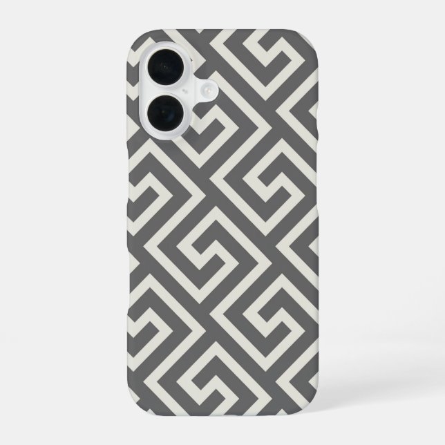 Greek Key Classic Square Swirl Pattern Iphone Case (Back)