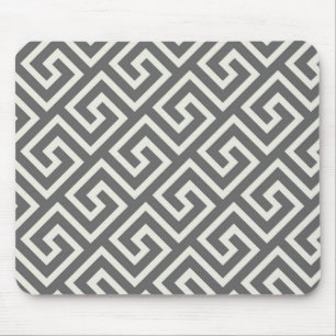 Greek Key Classic Square Swirl Pattern Mouse Pad