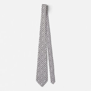 Greek Key Classic Square Swirl Pattern Neck Tie