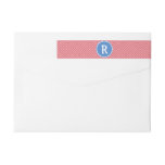 Greek Key Custom Monogram Return Address Label