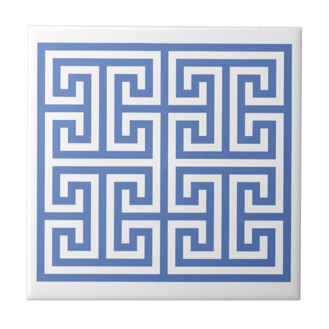 Greek Key Design Ceramic Tile (Front)