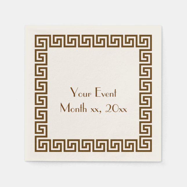 Greek Key Design Napkins (Front)