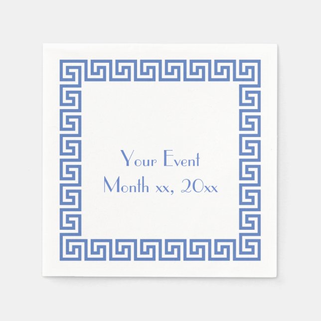 Greek Key Design Napkins (Front)
