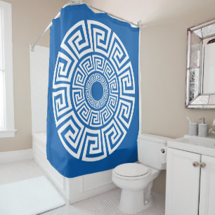 Greek Key Design Shower Curtain
