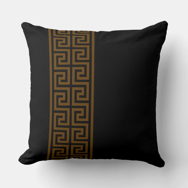 Greek Key Design Throw Pillow (Front)