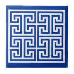 Greek Key Design Tile<br><div class="desc">Greek Key Pattern. Cobalt blue and white.</div>