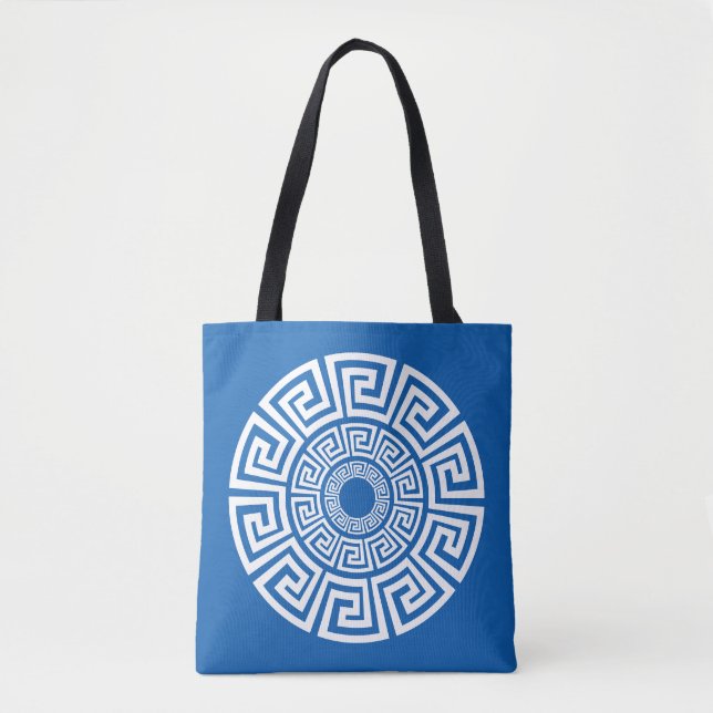Greek Key Design Tote Bag (Front)