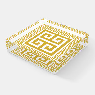 Greek Key Golden Pattern Paperweight
