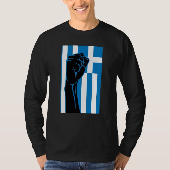 Greek Key Greek Pride OPA Hellas Greece Greek Flag T-Shirt (Front)