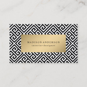Greek Key in Gold | Business Cards