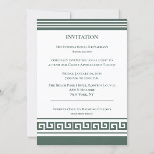 Greek Key Invitation