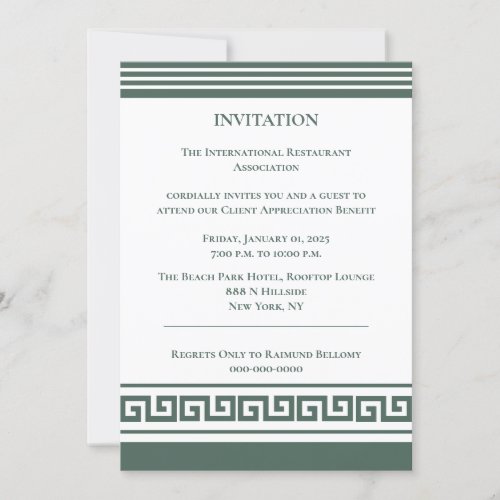 Greek Key Invitation