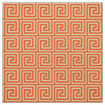 Greek Key, mandarin orange Fabric