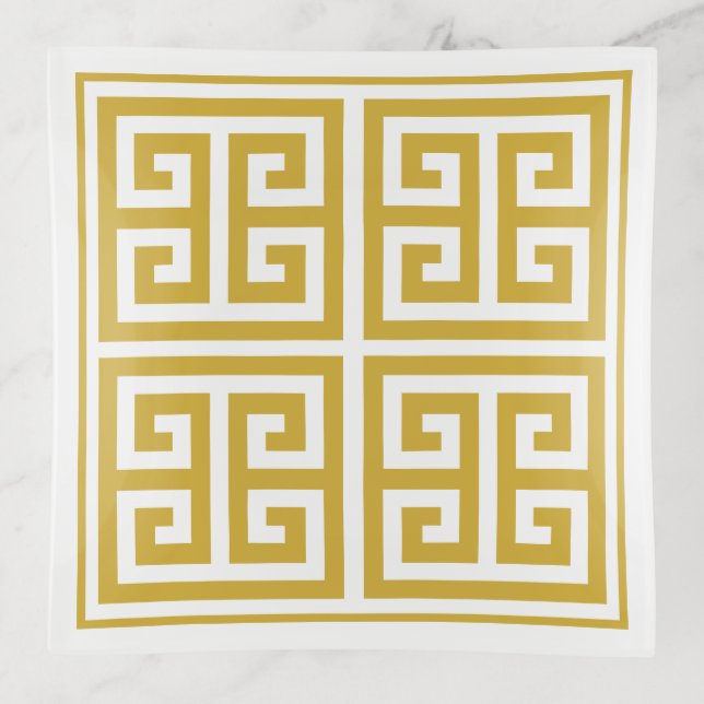 Greek Key (Meander) Pattern Trinket Tray (Front)