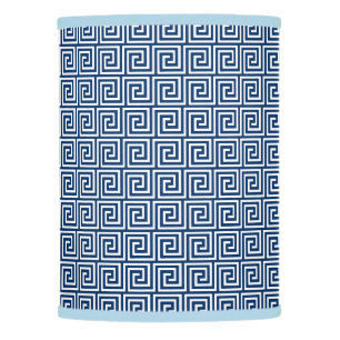 Greek Key, navy blue and white Lamp Shade