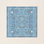 Greek Key Ornament - Greek Meander - Blue Marble Scarf<br><div class="desc">Greek Key Ornament - Greek Meander - Blue Marble</div>
