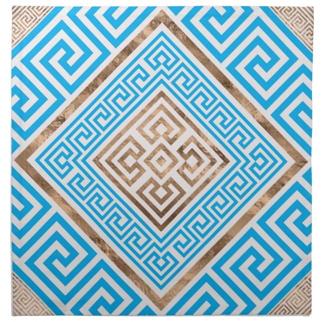 Greek Key Ornament - Greek Meander -Rhombus #1 Cloth Napkin (Front)