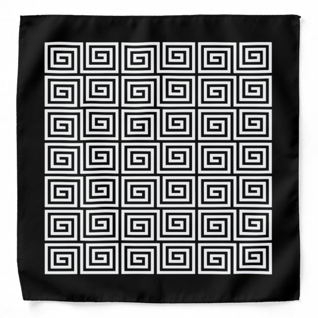 Greek Key Pattern Bandana (Front)